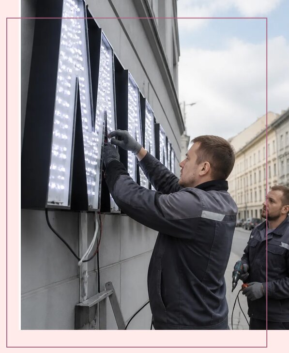 Изготовление и монтаж светодиодных LED вывесок в Петрозаводске