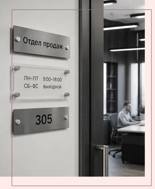 Офисные таблички на дверь в Петрозаводске по цене от 4974 р. | Аванза-Птр